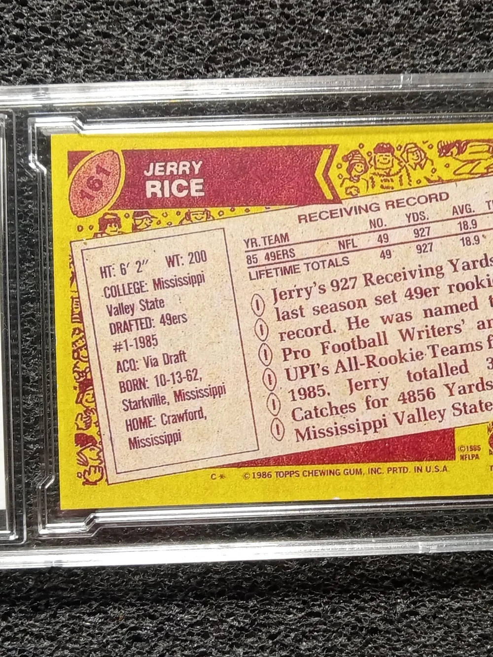 Jerry Rice 49ers HOF Autograph Football Rookie Card
